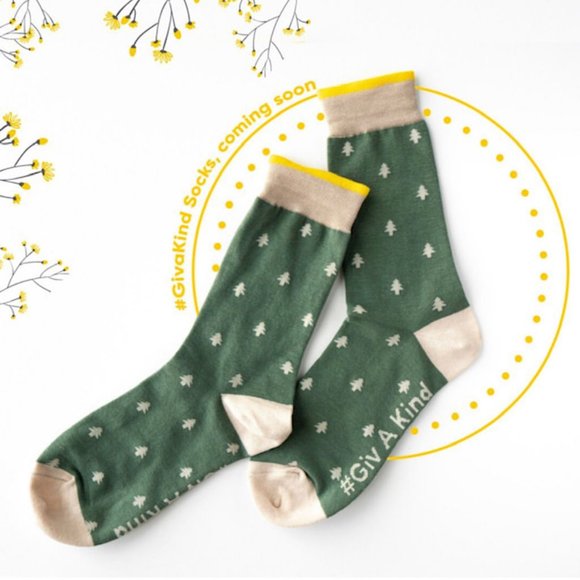 Brand new, 100% organic cotton, crew socks, tree design, unisex, size 7-13 - Picture 2 of 10